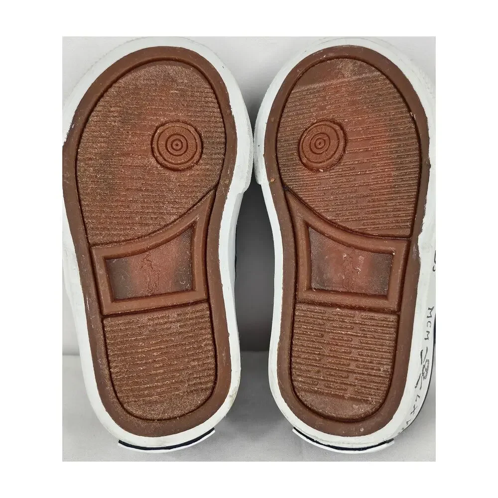 POLO RALPH LAUREN TODDLER VAUGHN II NEW YORK CANVAS SHOES - CHILD SIZE 4
